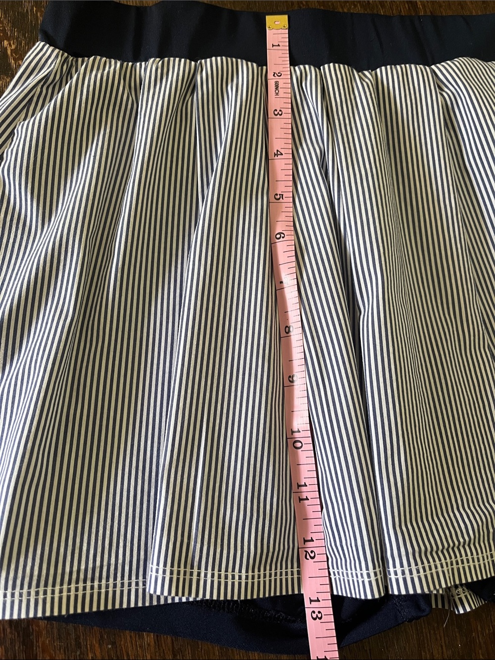 FILA Tennis Skirt Blue White Stripes Navy Shorts Size Medium - Picture 16 of 16